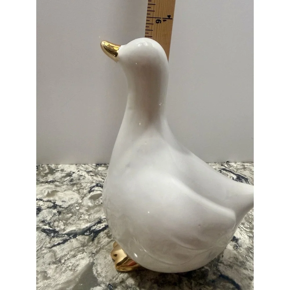 Bullseye Playground 2023 Ceramic Duck Goose Cottage Core Farmhouse Gold 8x6